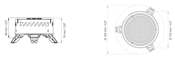 Dimensions du réchaud Ulti Primus